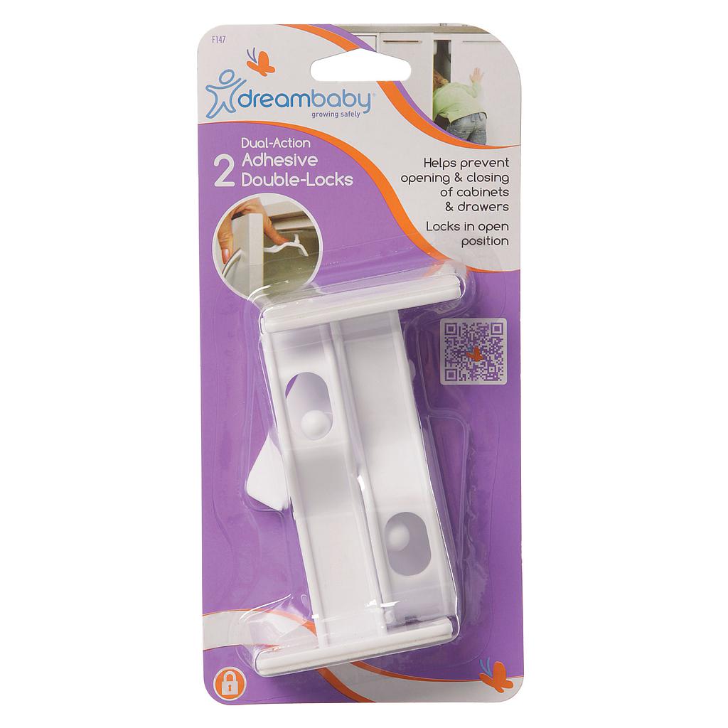 CIERRE DE SEGURIDAD PUERTAS DOBLE SEGURO 2 UNDS BLANCO