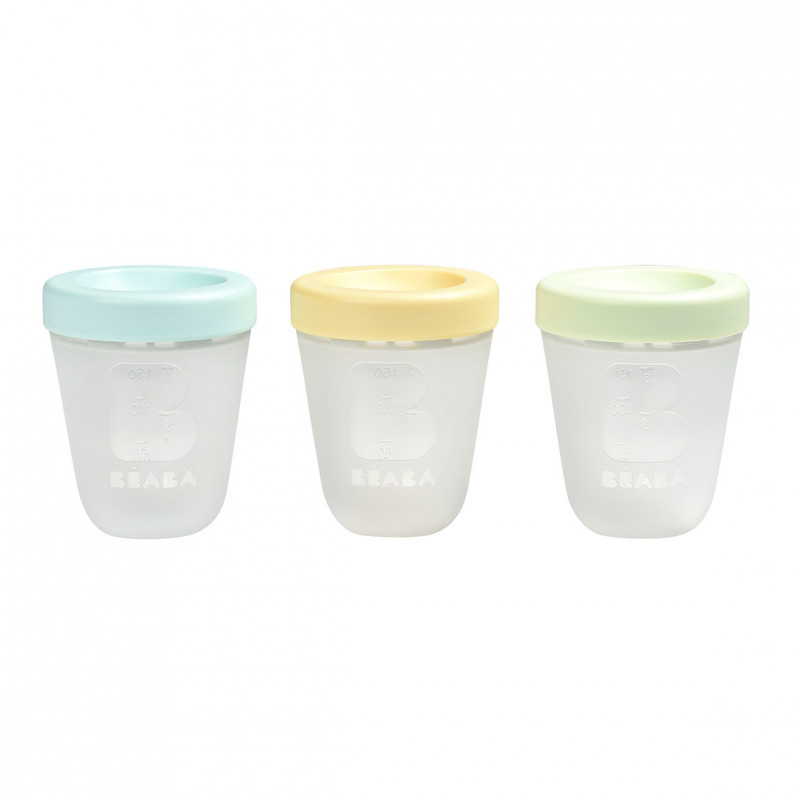 SET DE 3 PORTIONS SILICONA VERDE/AZUL/AMARILLO