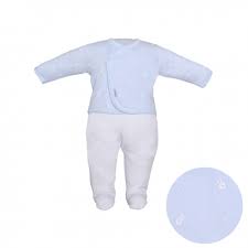 JGO.JUBON CRUZADO + POLAINA 713,1 T.0 CELESTE/BCO