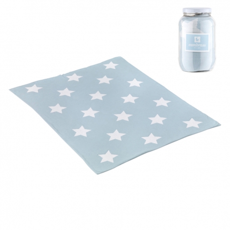 MANTA ALGODON BEBE 80X100CM STAR CELESTE