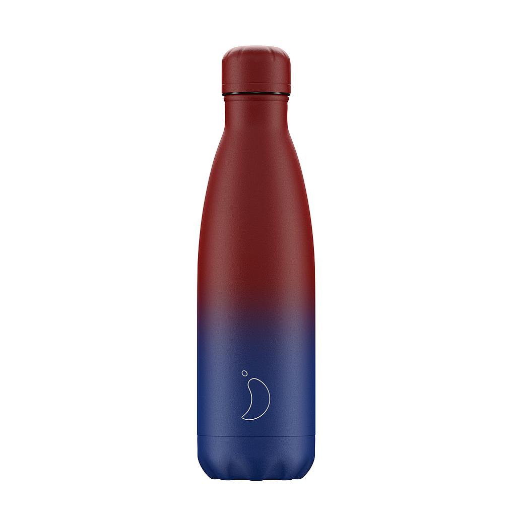 BOTELLA INOX CHILLY'S 500ML GRADIENT AZUL/ROJO