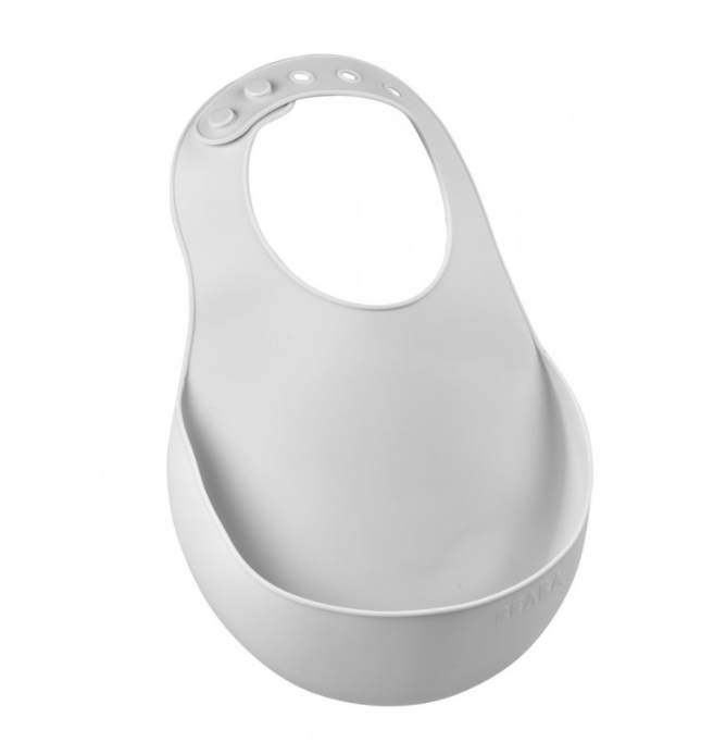 BABERO SILICONA GRIS CLARO