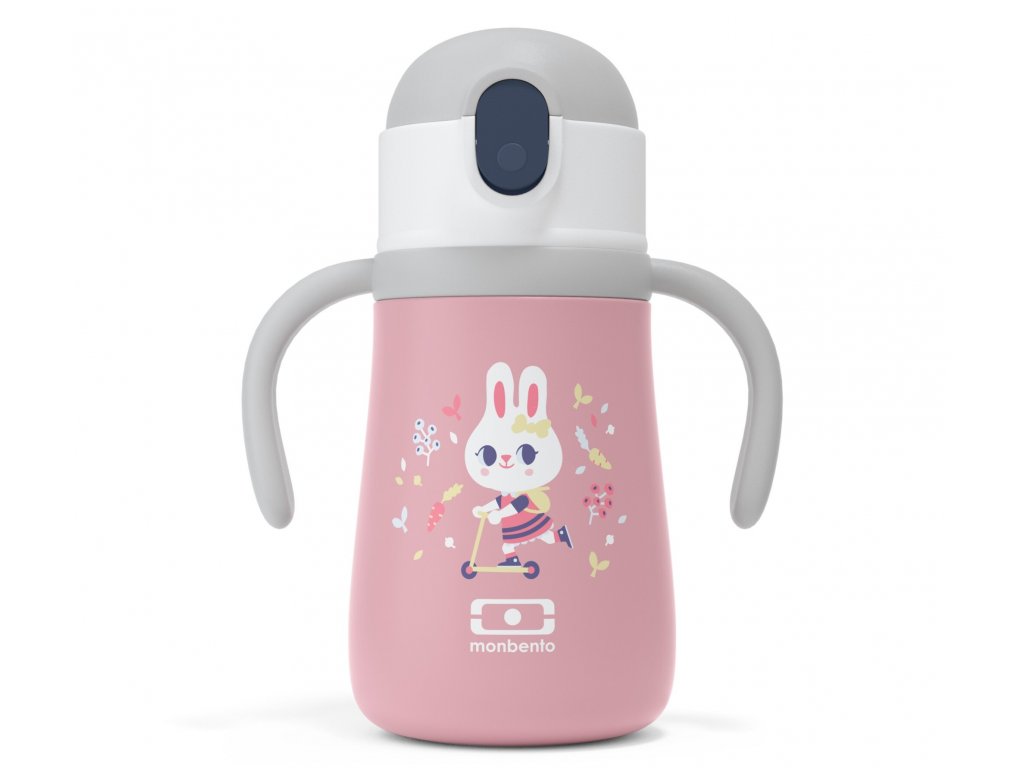 BOTELLA ISOTERMICA CON ASAS Y CAÑITA BUNNY