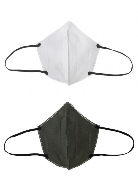 MASCARILLA DELUXE 2 UNDS LISA GRIS/VERDE T.L