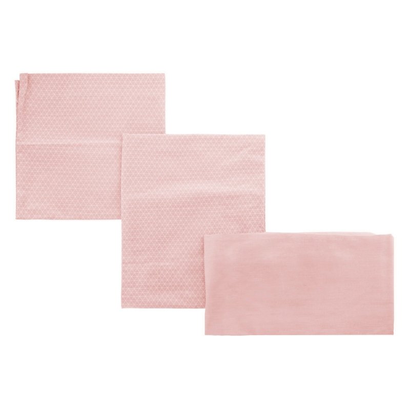 SABANA CUNA 3 PCS (CUNA 60) 100X165 CM BE MOON ROSA