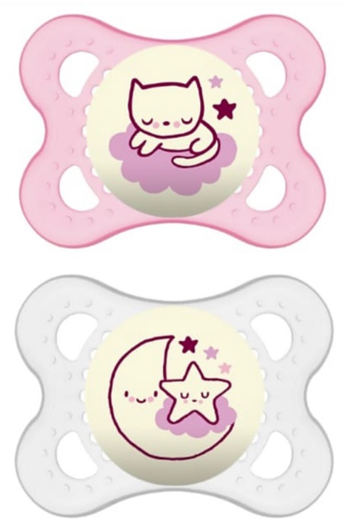 MAM CHUPETE ORIGINAL 0M+ NIGHT LATEX 2UN ROSA