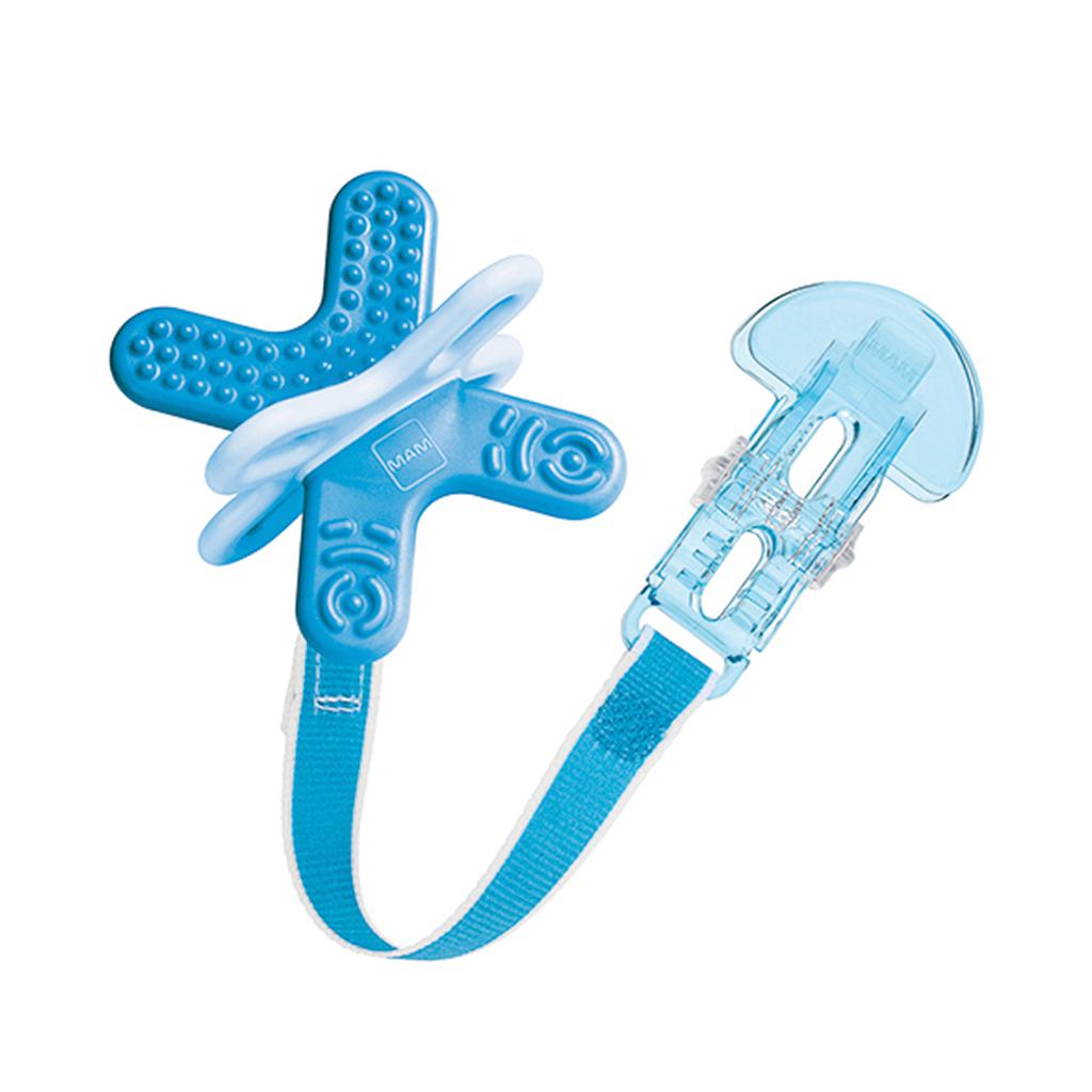MAM MORDEDOR BITE&amp;RELAX 2+CLIP AZUL