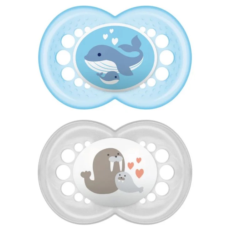 MAM CHUPETE ORIGINAL 16M+ SILIC 2UND azul