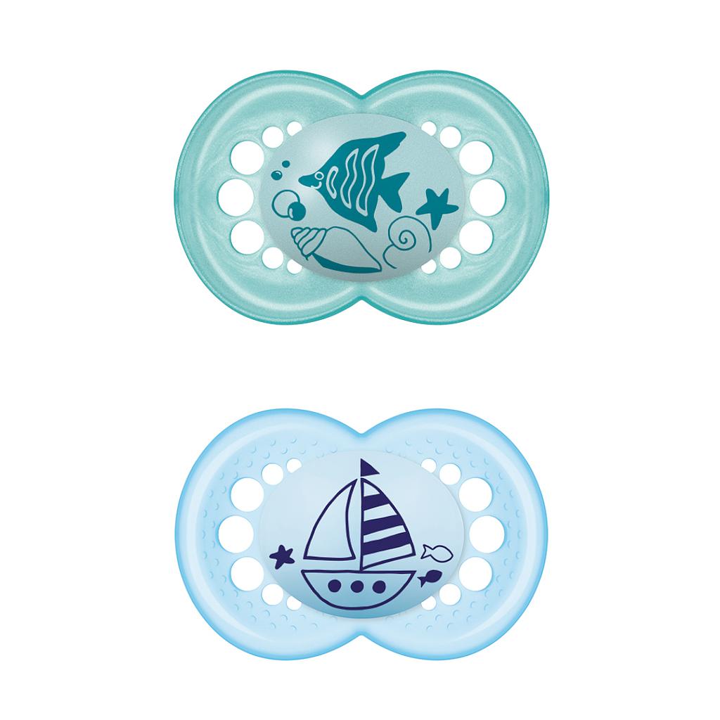 MAM CHUPETE ORIGINAL 16M+ SILIC 2UND azul