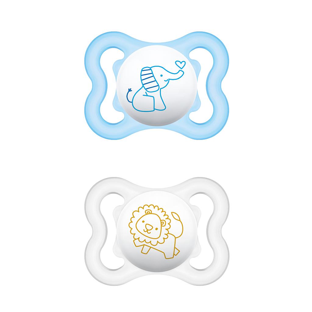 MAM CHUPETE AIR SILICONA 0M+ 2UNDS Azul