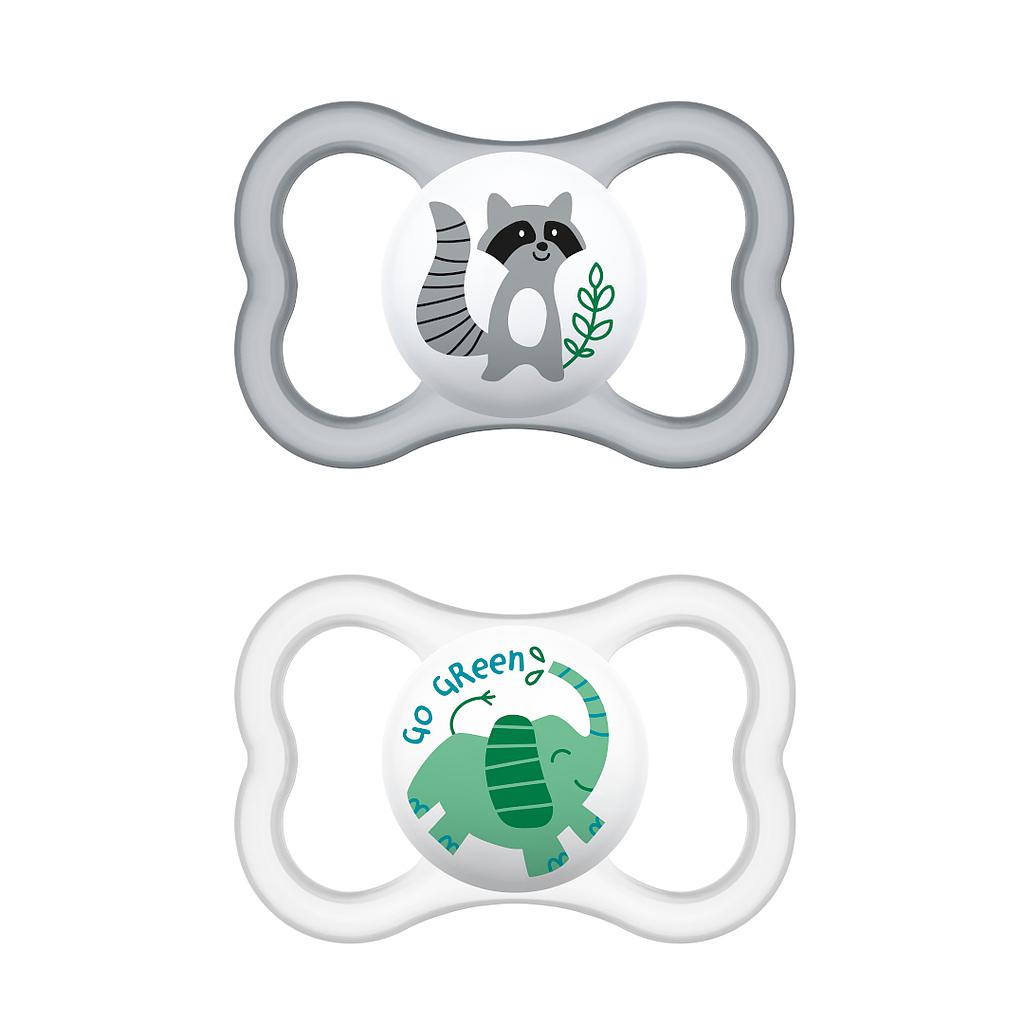 MAM CHUPETE AIR SILICONA 6M+ 2UNDS Neutro