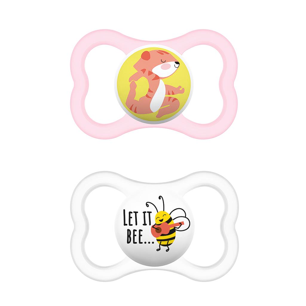 MAM CHUPETE AIR SILICONA 16M+ 2UNDS Rosa