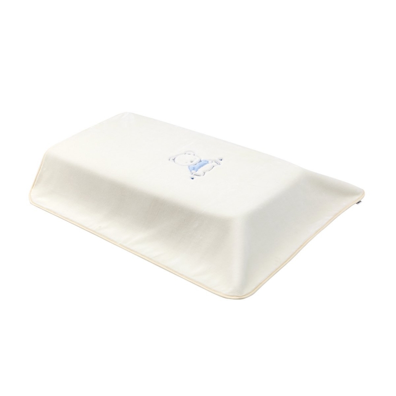 MANTA BORDADA POLAR PES 110X140CM CELESTE