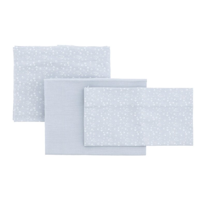 SABANA CAPAZO 3 PCS 80X120 CM BE OCEAN GRIS