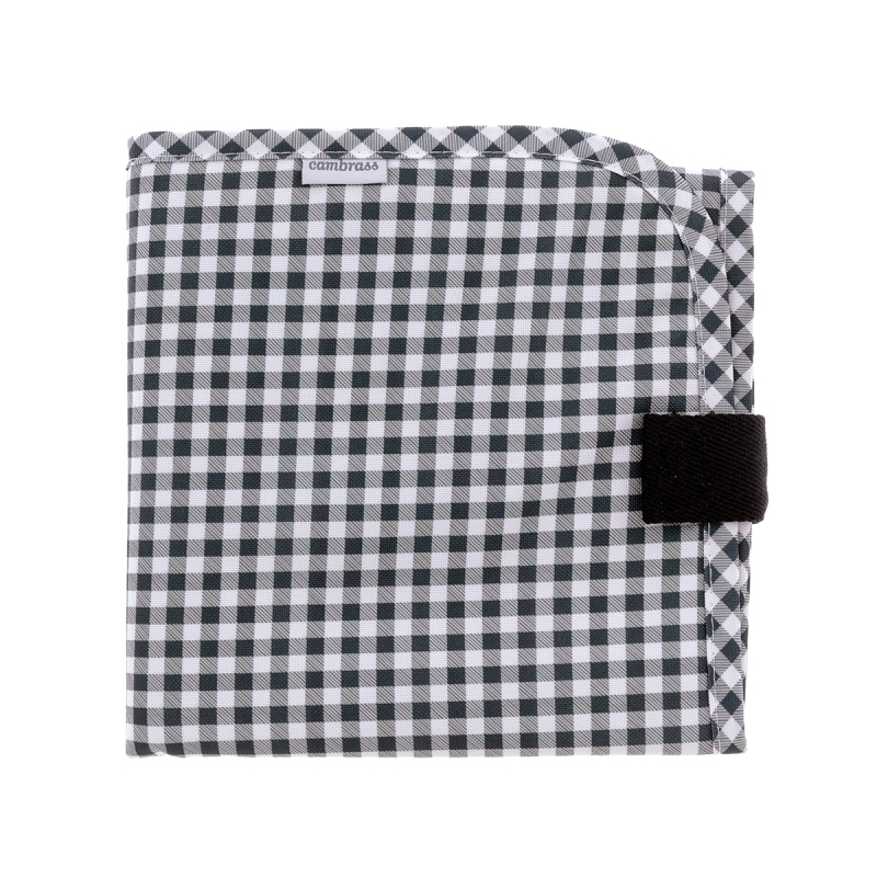 CAMBIADOR VESTIDOR 40X60X1CM VICHY NEGRO