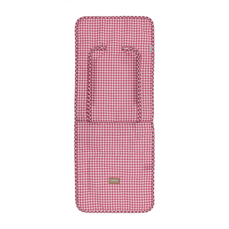 COLCHONETA SILLA UNIVERSAL VICHY ROJO 35X85X1 CM