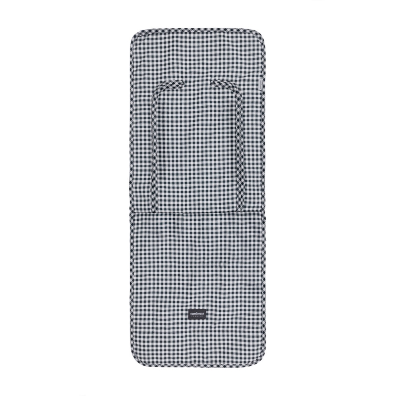 COLCHONETA SILLA UNIVERSAL VICHY NEGRO 35X85X1 CM