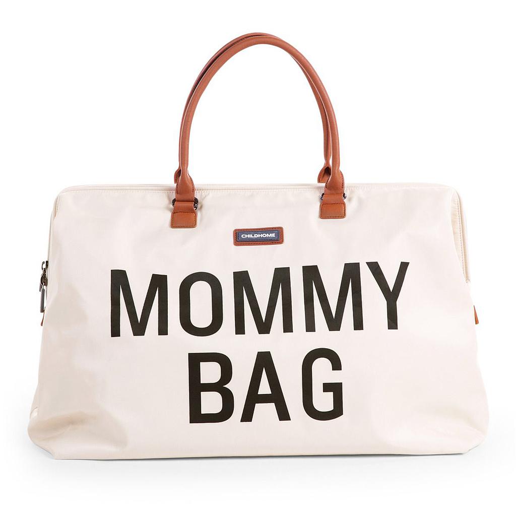 BOLSO MOMMY BAG GRANDE CRUDO/NEGRO