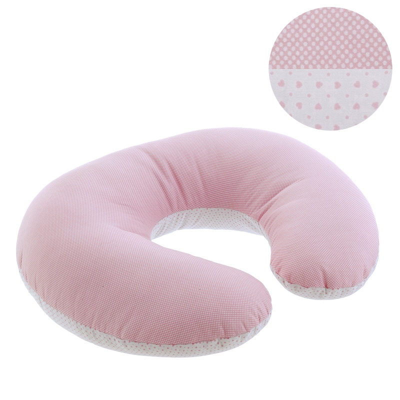 ALMOHADA DE LACTANCIA PEQUEÑA 53X45X10 CM ESSENTIA ROSA
