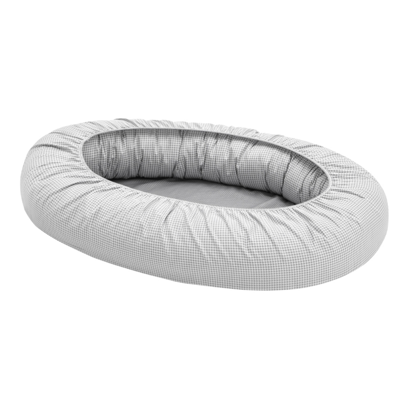 CUNA NIDO BEBE VICHY10 GRIS 55X90X15CM