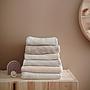 MANTA ALGODON M.RIBBED BEIGE MELANGE 100X80CM