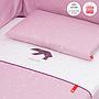 JUEGO 5 PCS COLCHA 70 BE ORIGAMI ROSA