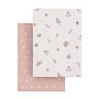 SABANA BAJERA CUNA 60 PACK 2 UDS. 60x120x17 CM CALMA ROSA