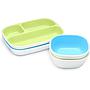 MUNCHKIN Pack 4 Piezas Vajilla Infantil Splash Azul y Verde 2 Platos+2 Cuencos