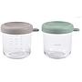 PACK 2 UNDS PORTIONS CRISTAL 250ML GRIS/VERDE