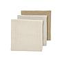 MUSELINA LAVADA MEDIANA PACK 3 UNDS - 70X70CM - UNI SOFT SAND/GREIGE/TAUPE