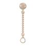CADENA CHUPETE C/BROCHE BOLITAS SILICONA BEIG SOFT