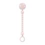 CADENA CHUPETE C/BROCHE BOLITAS SILICONA ROSA SOFT