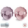 Pack 2 Chupetes FRIGG Block Silicona DAISY 0-6m Pink/S.Lilac