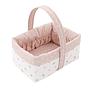 CANASTILLA ACOLCHADA 22,5X29X29CM CALMA ROSA