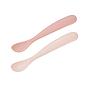 SET DE 2 CUCHARAS SILICONA+ESTUCHE PRIMERAS COMIDAS SILICONA  ROSA
