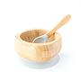 BOL BAMBOO+CUCHARA GRIS ECO RASCALS