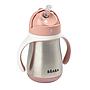 TAZA INOX 250ML C/CAÑITA C/ASAS OLD PINK